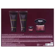 Versace Versace Crystal Noir , 4 Pc Gift Set 3oz EDP Spray, 0.17oz EDP Spray, 3.4oz Body Lotion, 3.4oz Shower Gel