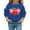 Blue, variant on Girls Valentines Sweatshirt Cute Love Print Hoodies Long Sleeve Winter Outwear Girl's Pullover Top Girls Oversized Sweatshirt Watermelon Red 18 M-24 M