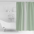 thumbnail image 4 of Extra Long Shower Curtain 72x84 Inch, Sage Green White Stripe Shower Curtain Waterproof Bathroom Decor Modern Rustic Vertical Striped Fabric Bath Curtain Set Accessories with Hooks, 4 of 6