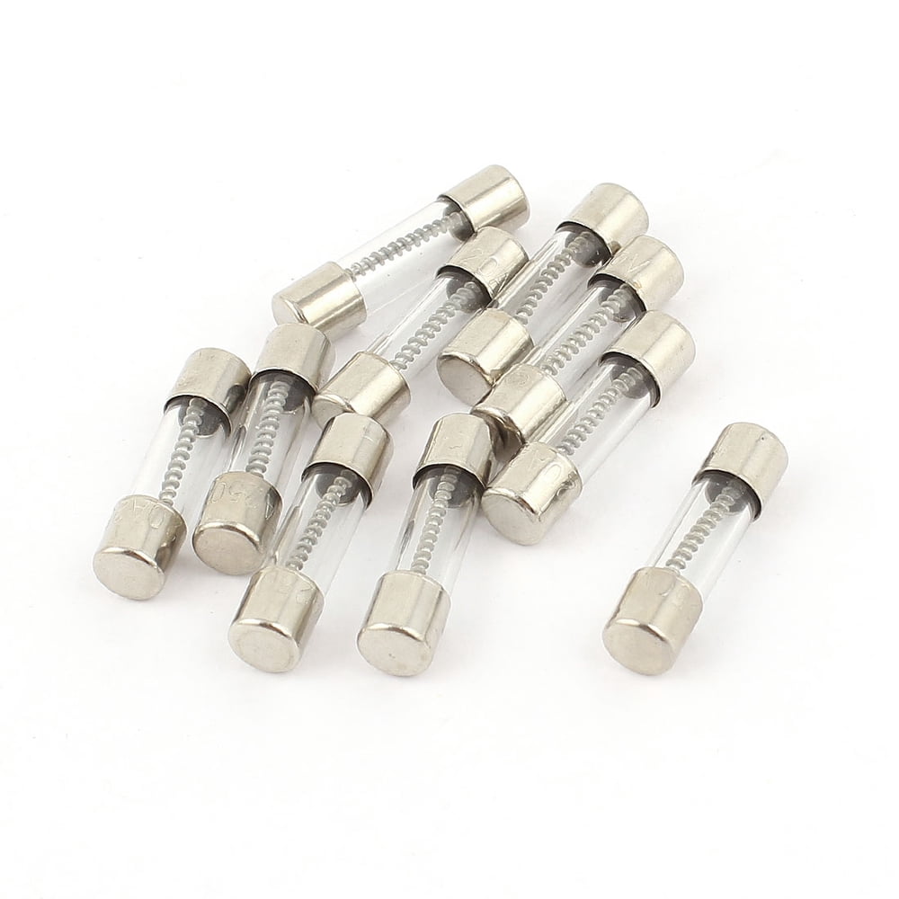 XFFCSEC 250V Fuse Combo Pack - 150pcs 5x20mm Glass Fuses & 10pcs 18 AWG Inline Holders, 0.25A To 20A