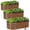 Grain, variant on INNOSTAGE Raised Garden Bed Kit Oval Rustproof Metal 3 pack 4x2x1ft for Garden and Patio