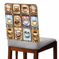 thumbnail image 2 of Coffee Cup Theme Vintage Plaid Patchwork Farmhouse Chair Covers Set of 6 Chair Back Covers Stretch Removable Washable Chairs Slipcovers Chair Protector for Dining Room Kitchen Party Decor, 2 of 5