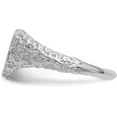 thumbnail image 3 of 14k White Gold 8.0x9.0mm Open Back Heart Signet Ring - Ring Size 5.0, 3 of 8