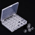 thumbnail image 4 of Bobinas de plástico para máquina de coser, 25 uds., con estuche vacío, accesorios de costura para el hogar, herramientas de costura, 4 of 5