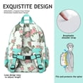 thumbnail image 5 of LightGreen Dinosaurs Floral Pattern Backpack for School,Cute School Bag,Schoolbag with Adjustable Shoulder Straps & Padded Back,15.25"x11.5"x5.25", 5 of 5