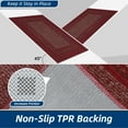 thumbnail image 3 of FLOORHUG Non-slip Kitchen Rug Set, Absorbent Floor Mat Set of 2, Machine Washable Kitchen Mat Set for Kitchen, Bathroom, Laundry Room, Bedroom, 20”x32”+20”x48”, Red, 3 of 7