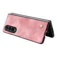 thumbnail image 6 of Compatible with Samsung Galaxy Z Fold 3 Case, Retro Anti-Drop Durable PU Leather Women Girls Men All Inclusive Reinforced Corners Case for Samsung Galaxy Z Fold 3 5G 2021, Pink, 6 of 11