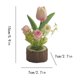 thumbnail image 3 of Plantas artificiales en maceta | Decoración de escritorio con bonsái de tulipán artificial | Plantas verdes simuladas en maceta de tronco, 3 of 6