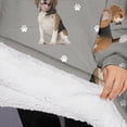 thumbnail image 3 of Oversized Wearable Blanket Hoodie,Beagle and Dog Footprints Sherpa Blanket Hoodie with Super Pockets,Super Warm Fuzzy Pullover for Women & Men, 3 of 6