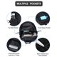 thumbnail image 5 of Pequeña mochila negra de Crossbody de la honda, mochila de nylon del puerto del cargador USB del viaje de la bicicleta que camina, 5 of 7