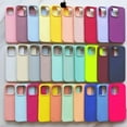 thumbnail image 2 of Liquid Silicone logo Case For iPhone 14 13 Pro Max Original Soft Cover Coque for iPhone 13 12 11 Mini X XR XS 8 7 SE Cases Blackcurrant For iPhone X XS, 2 of 6