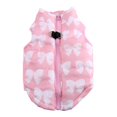 thumbnail image 1 of Pet Jacket Vest Cotton Bowknot Winter Fall Warm Windproof Clothing Apparel Costumes (Pink M), 1 of 1