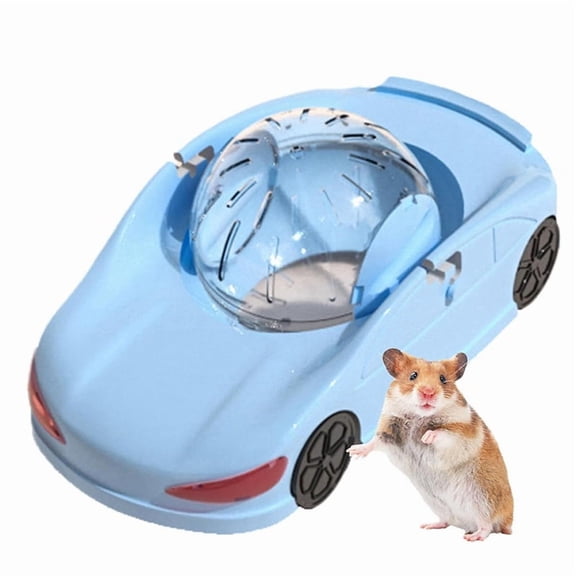 Silent Fitness Wheel Toy Vehicle for Small Pets, Hamster Running Ball Funny Transparent Ball, Blue