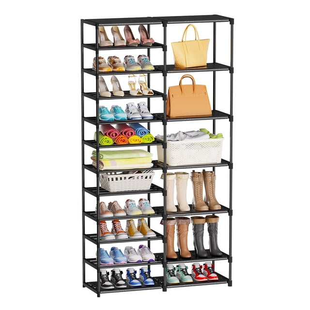 Organizador de metal Ekisemio, 12 niveles, 192 cm, negro