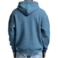 thumbnail image 6 of Men Waffle Knit Half Zip Hoodie Sevevn Long Sleeve Drawstring Hooded Sweatshirt With Front Kangaroo Pocket For Casual Daily Wear Outdoor Activities And Weekend Street Outfits, 6 of 6
