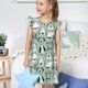 thumbnail image 4 of Fotbe Puppy Vestido de Dormir para Niñas de 3 a 10 Años, Mangas Cortas, Estilo Princesa, Pijama Camisón con Mangas Voladas-XX-Large, 4 of 6