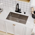 thumbnail image 3 of CASAINC Stainless Steel 32 in. 16-Gauge Single Bowl Undermount Kitchen Sink Brushed Bottom Grid Drainer, 3 of 8