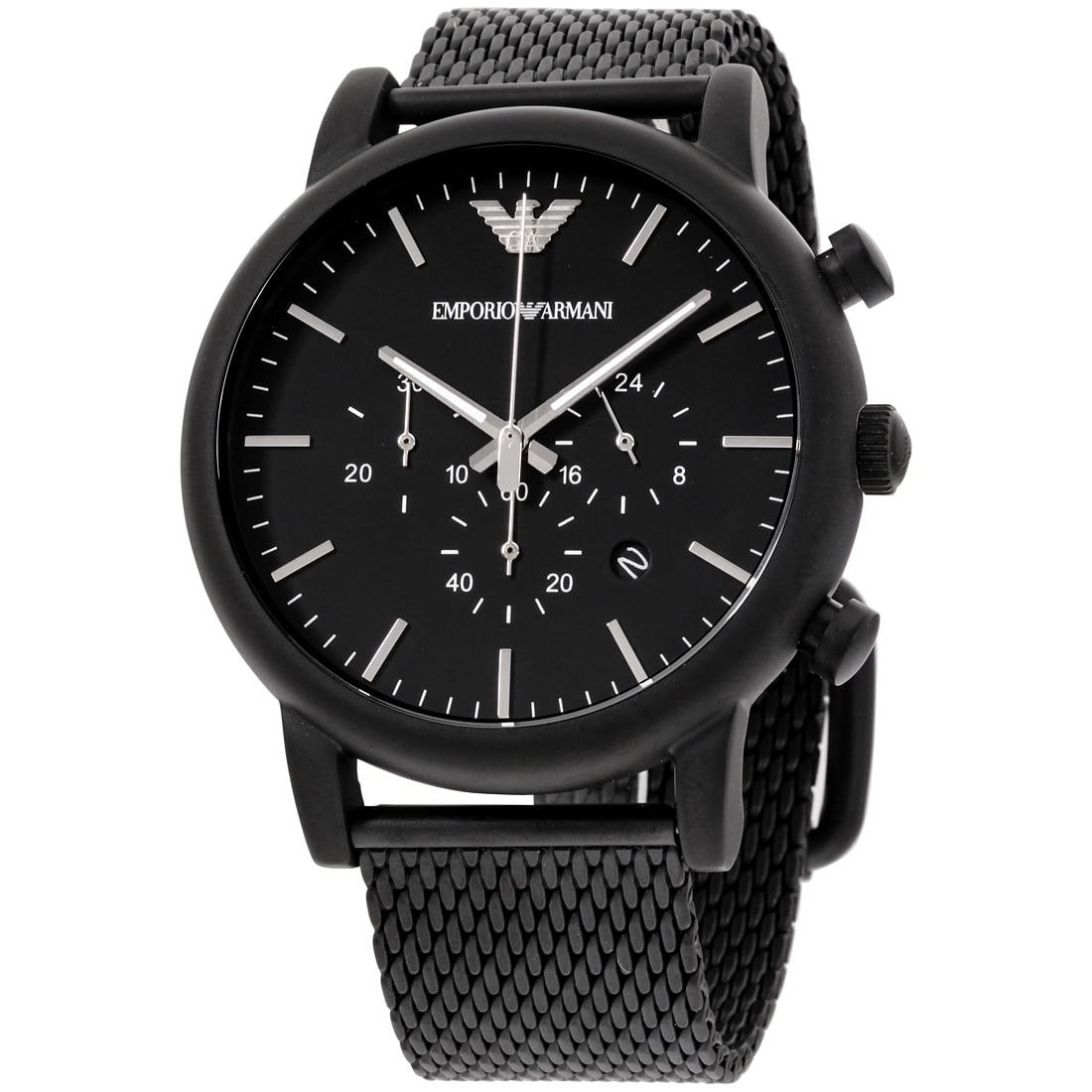 Emporio Armani Men's Chronograph Watch, Black Dial, Ceramic Case