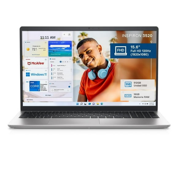 Laptop Dell Inspiron 3520 Ci7-1255U 10 núcleos 16 GB 512 GB SSD Intel Iris Xe