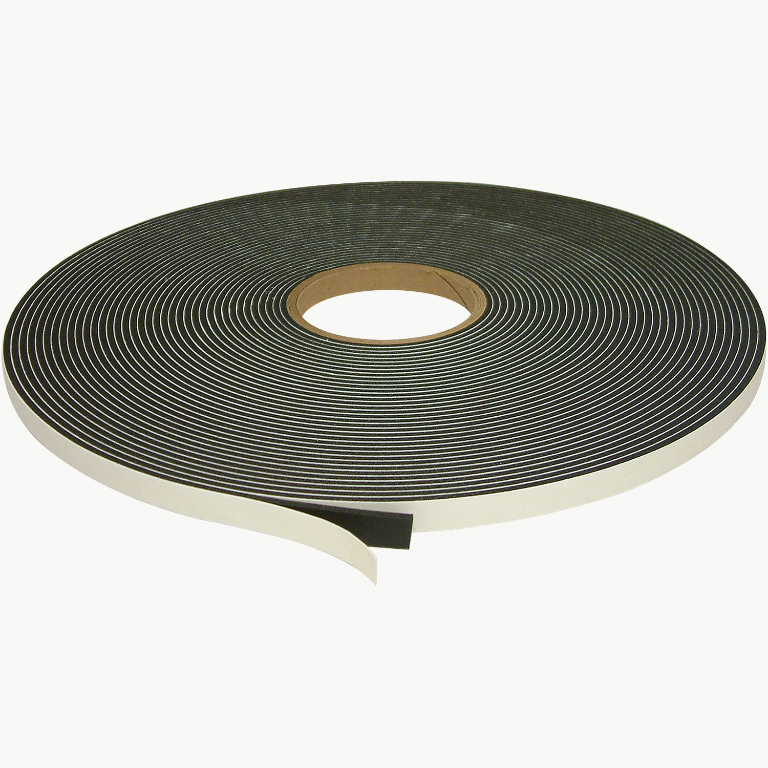 Black JVCC SCF-01 Single Coated PVC Foam Tape: 1/8 in x 75 ft. thick x 1/2 in 