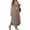 Khaki, variant on Women's Dress Sleeveless V-Neck Striped Maxi Casual Loose Curved Hem Side Split Dresses Khaki XXXXL