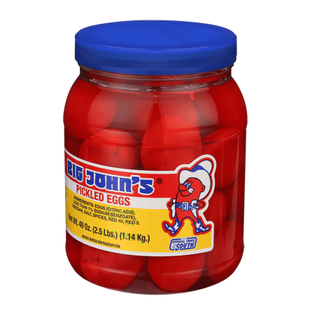 Big John's Ready to Eat Pickled Eggs 40oz Jar, Contains Eggs
