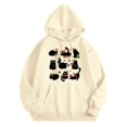 thumbnail image 4 of HOWPAY Christmas Hoodies for Women Oversized Cute Cat Print Pullover Sweatshirt Drawstring Casual Long Sleeve Tops with Pocket Fall Clothes Beige S, 4 of 4