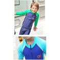thumbnail image 3 of Boys 3 Piece Swimsuits Sunscreen Wetsuit Long Sleeve Rashguard with Cap for 2T-16T, 3 of 8