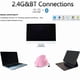 thumbnail image 2 of Ratón Óptico Vertical Ergonómico Recargable de Modo Dual USB 2.4G Inalámbrico + Bluetooth para Computadora Portátil Rosa, 2 of 5