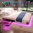 thumbnail image 5 of Queen Size Floating Bed Frame with Smart LED Lighting, Heavy-Duty Modern Metal Platform Bed - No Box Spring Needed, 5 of 8