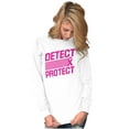 thumbnail image 4 of Breast Cancer Detect and Protect Women Plus Size Long Sleeve Graphic Tee Brisco Brands 3X, 4 of 5