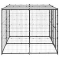 thumbnail image 5 of vidaXL Outdoor Dog Kennel Steel with Roof 52.1 ft², 5 of 6