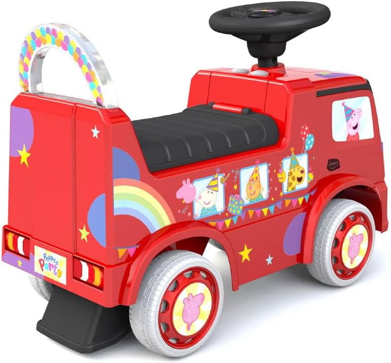 Peppa Pig Party Bus Foot-To-Floor Push Car for Toddlers and Kids