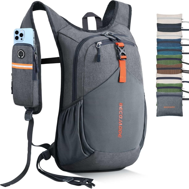 Mochila de Senderismo BECOJADDE 20L Plegable Ultraligera Gris