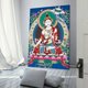 thumbnail image 3 of Póster de pintura tibetana Thangka Ushnisha Sita Tapatra, pintura sobre lienzo, arte de pared, póster de desplazamiento, impresión de imagen, decoración de paredes de sala de estar, carteles para el, 3 of 6