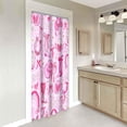 thumbnail image 6 of Western Cowgirl Shower Curtain Pink Bow Preppy Cowgirl Shower Curtain for Bathroom Decor 72x72 Inch Washable Polyester Trendy Cute Disco Girls Shower Curtain Set with 12 Hooks, 6 of 6