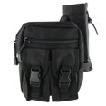 thumbnail image 2 of Paquete de cintura con cremallera Cintura Fanny Pack Porta botella de agua Cadera para la cadera Hombro Bolsa de almacenamiento Negro, 2 of 9