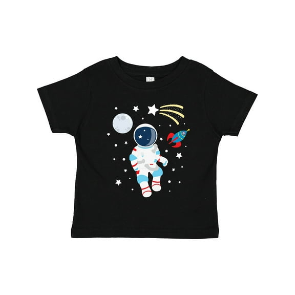 Inktastic Astronaut the Moon Spaceship and Shooting Star Boys or Girls Toddler T-Shirt