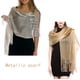 thumbnail image 2 of Chales elegantes para vestidos de noche, bufanda femenina con borlas de alambre dorado plateado, accesorios nupciales para dama de honor, fiesta de boda qiuyongming unisex, 2 of 2