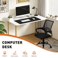 thumbnail image 2 of Dkelincs 40 inch Computer Desk and Chair Set Home Office Modern Wood Study Desk & Mesh Ergonomic Height Adjustable Office Chair for Small Spaces, Gold & Black, 2 of 8