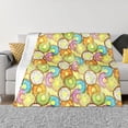 thumbnail image 1 of XMXT Throw Blanket, Watercolor Donut Pattern Machine Washable Blankets for Sofa, 60 x 50 inches, 1 of 9