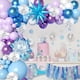 thumbnail image 3 of Juego de guirnalda de globos de color azul y morado con temática de hielo y nieve para fiestas de niñas, decoración de cumpleaños para niños de Frozen, globos de látex para baby shower, 3 of 4