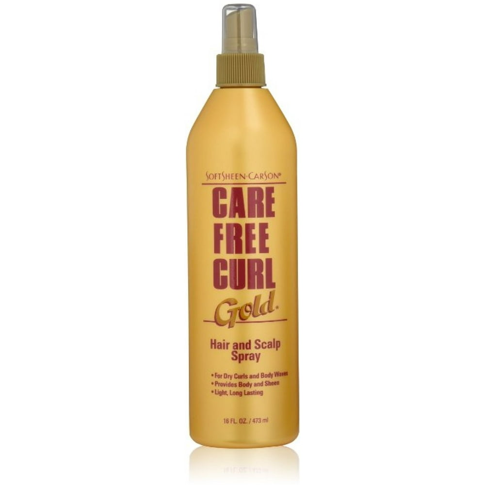SoftSheenCarson Care Free Curl Gold Hair And Scalp Spray, 16 oz
