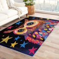 thumbnail image 4 of Colorful Owl Area Rug,5x8 Carpet,Non Slip Washable Fuzzy Super Soft Easy Clean, Boys Girls Teens Room Rugs for Bedroom Living Room Dining Room, Owl Cute Rug Decorations, Low Pile Non Shedding Carpets, 4 of 7