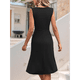 thumbnail image 5 of Vestido de Verano Sin Mangas con Cuello en V Cruzado para Mujer, Vestido de Tirantes Acampanado Negro M, 5 of 8