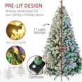 thumbnail image 5 of Christmas Trees HOMCOM 6ft Tall Prelit Artificial Christmas Tree Holiday Décor with 607 Snow Flocked Branches, 350 Warm White or Colorful LED Lights, Steel Base,Artificial Christmas Trees, 5 of 9