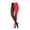 Brick Red, variant on Women's Two Toned Halloween Tights, Contrast Color Opaque Pantyhose Cosplay Footed Leggings, Reinforced Toe One Size Split Color Costume Tights for Comic Con Theme Party Blackish Green One Size