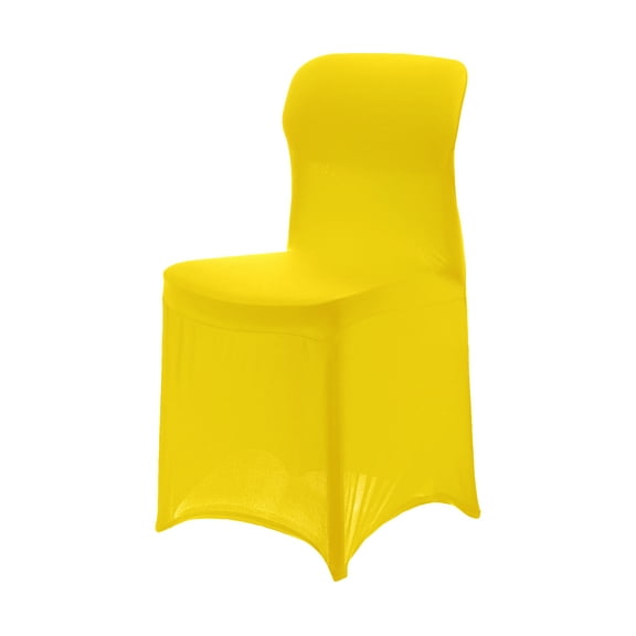 Polyester Spandex Chair Cover 85-105cm Banquet Chair Slipcovers, Yellow