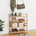 thumbnail image 1 of vidaXL Shoe Racks 2 pcs 69x27x41 cm Solid Wood Walnut, 1 of 4