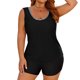 thumbnail image 4 of Plus Tamaño Traje de Baño Tops para las Mujeres 3 Piezas Tankini Conjunto con Pantalones Cortos de Baño Y Sujetador Superior Modesto Traje de Baño, 3 Piezas Traje de Baño Conjuntos para las Mujeres, 4 of 9